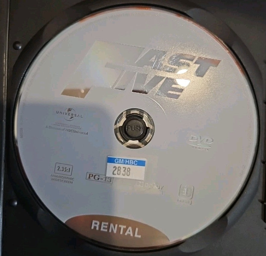 Fast Five (DVD) Slim Case. Cropped Artwork. Tested
