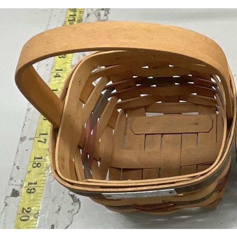 1993 Longaberger Inaugural Basket w/ Metal Plate + 4 NEW Longaberger Liners