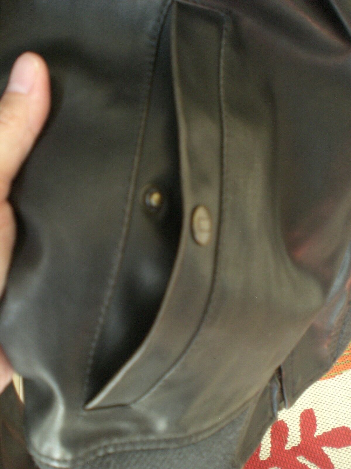 Men's Pleather Levi's Bomber Jacket Sz Medium