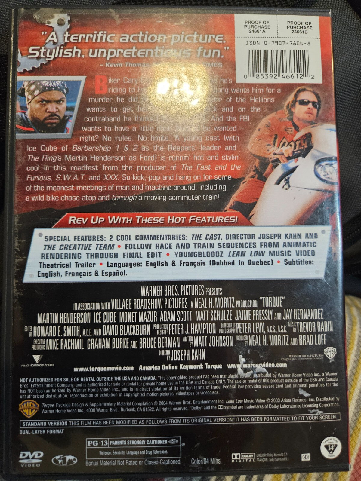 Torque (DVD, 2004, Full-Screen) New Sealed