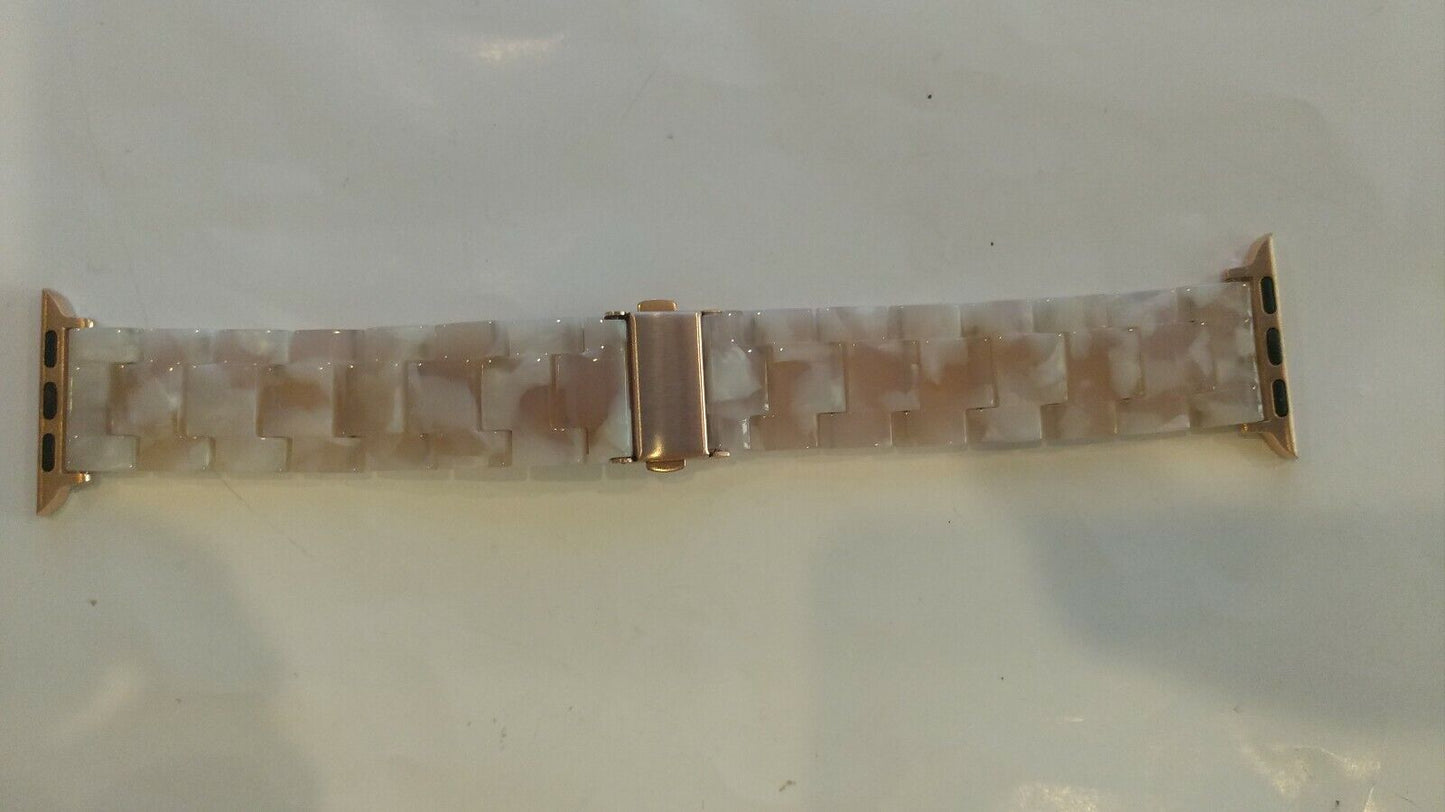 Faux Shell Watch Band w/ Band Repair / Install Kit - Brand New