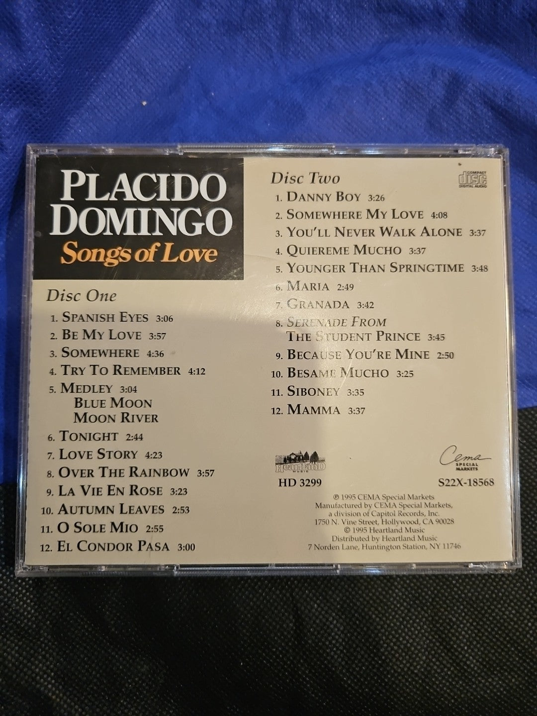 Songs of Love by Placido Domingo (CD, 2000)