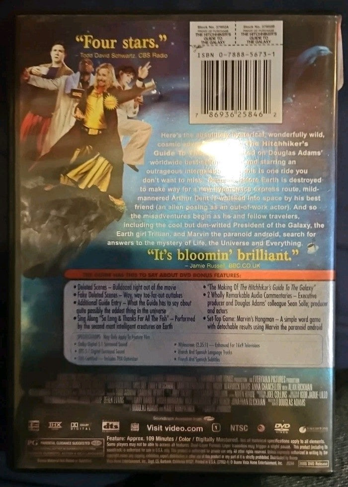 The Hitchhiker's Guide to the Galaxy (DVD, 2005)