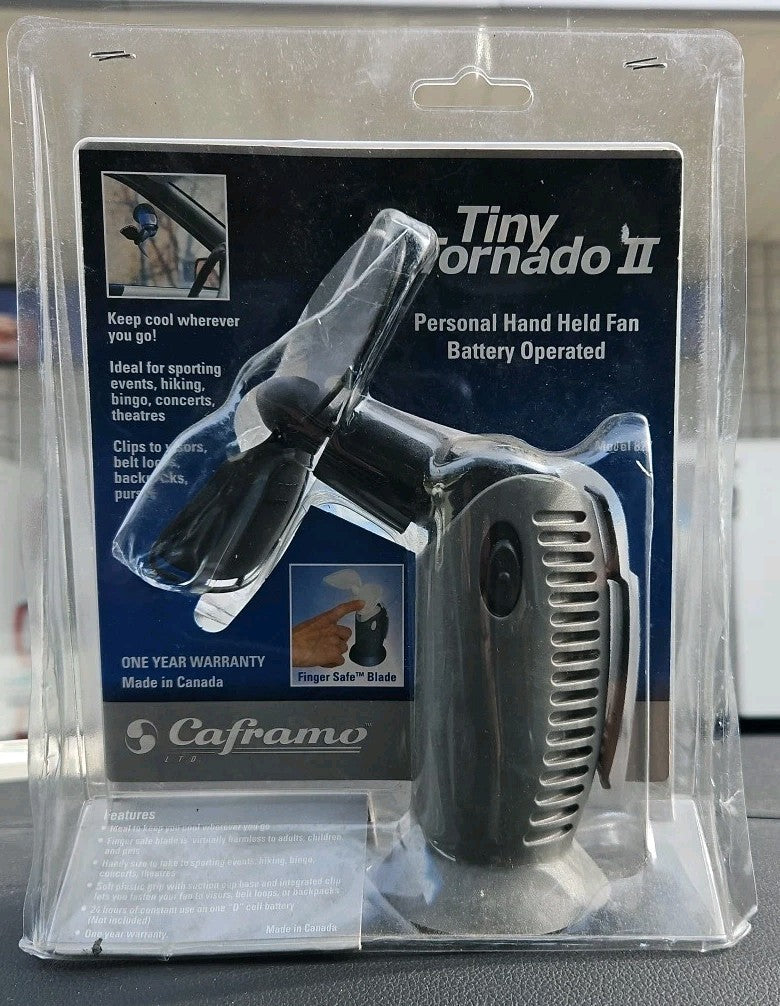 Caframo 827CA-TCS Tiny Tornado II Handheld Fan - Black