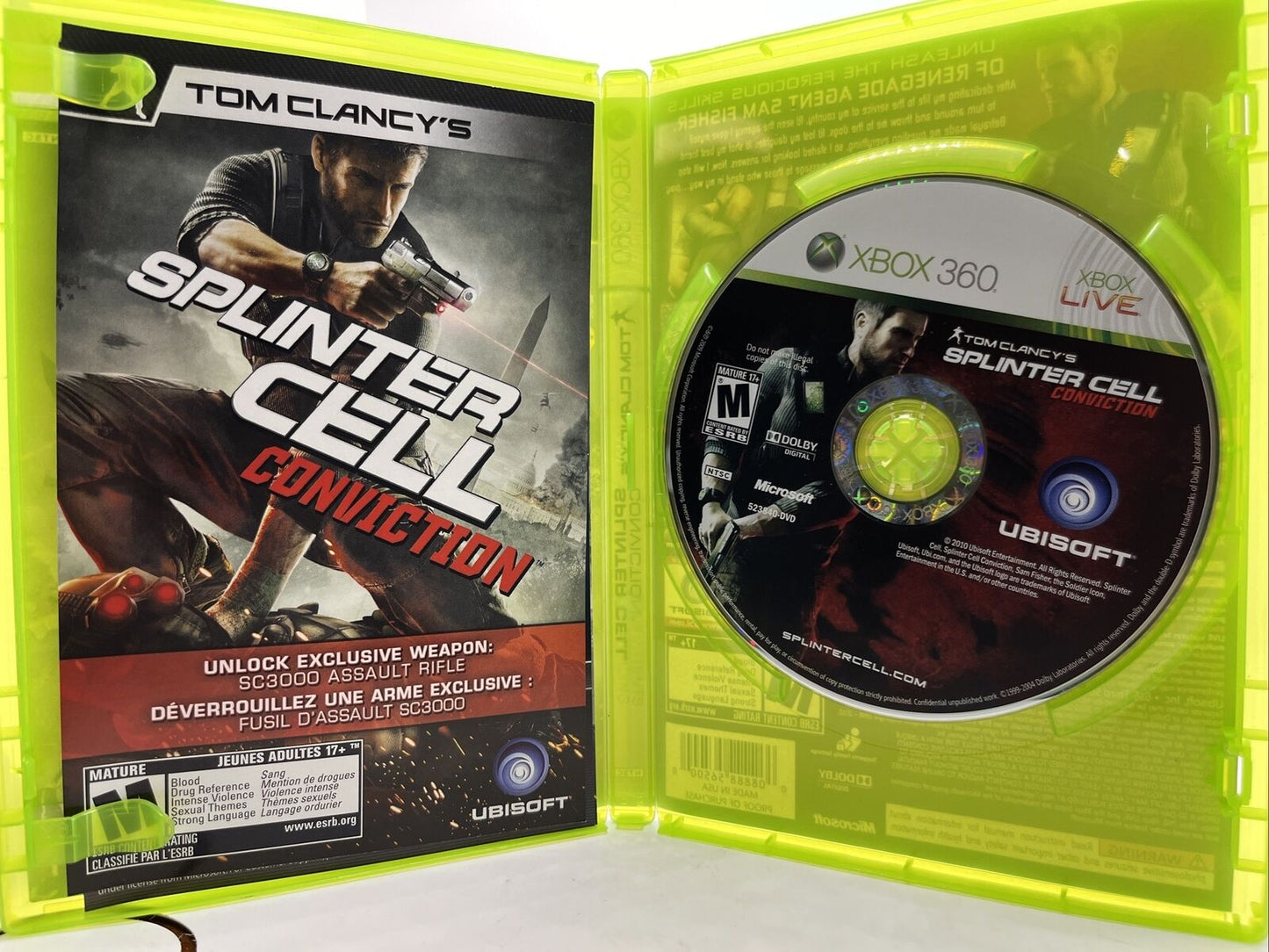 Splinter Cell Conviction Xbox 360 Game Papers Tested Working Best Buy Clean Disc