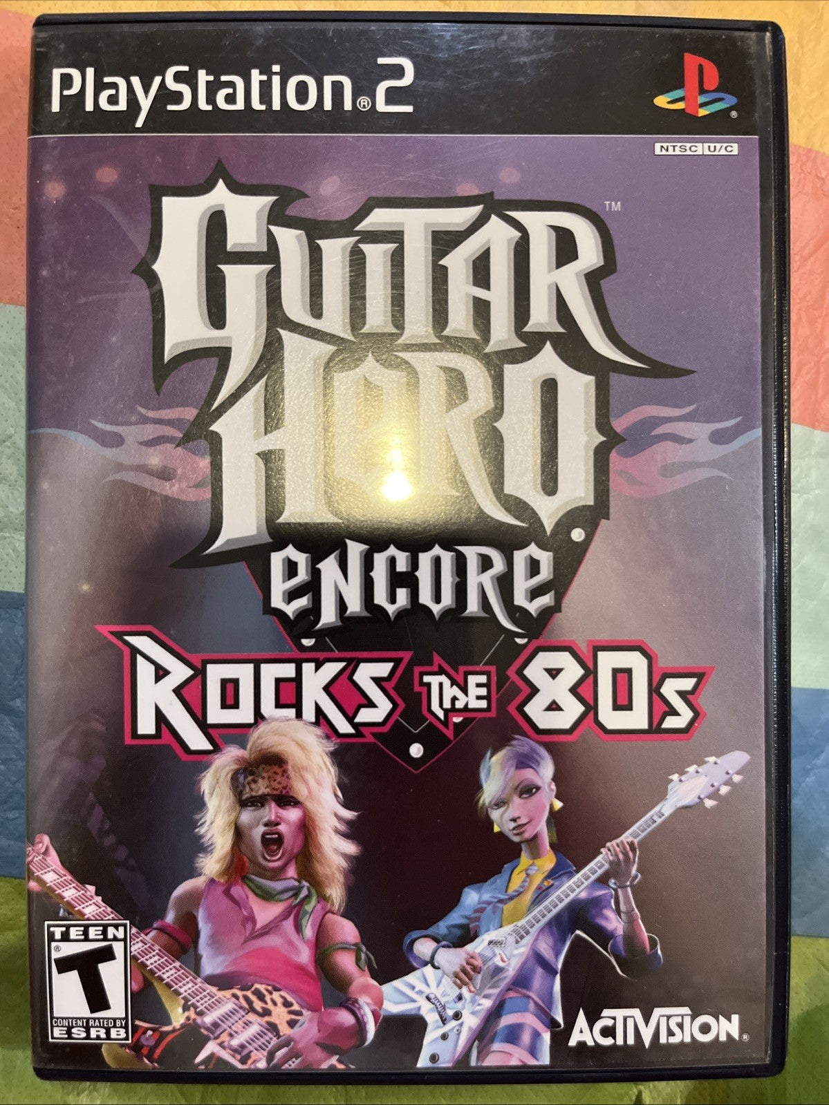 Guitar Hero Encore: Rocks the 80s (PS2) CIB W /Manual + Poster. Original Case