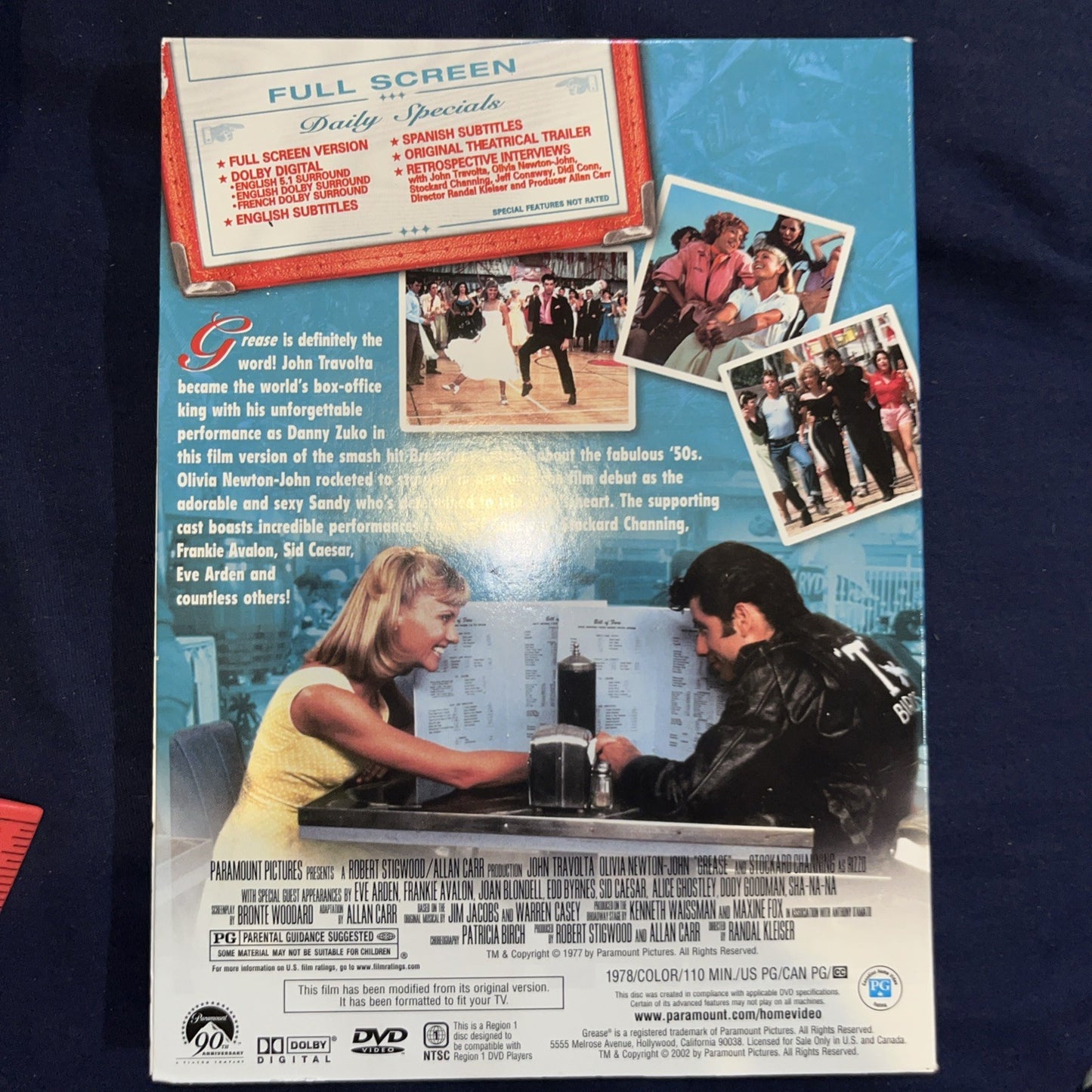 Grease (DVD, 2003, Full Frame Checkpoint) Tested. Without Slipcover
