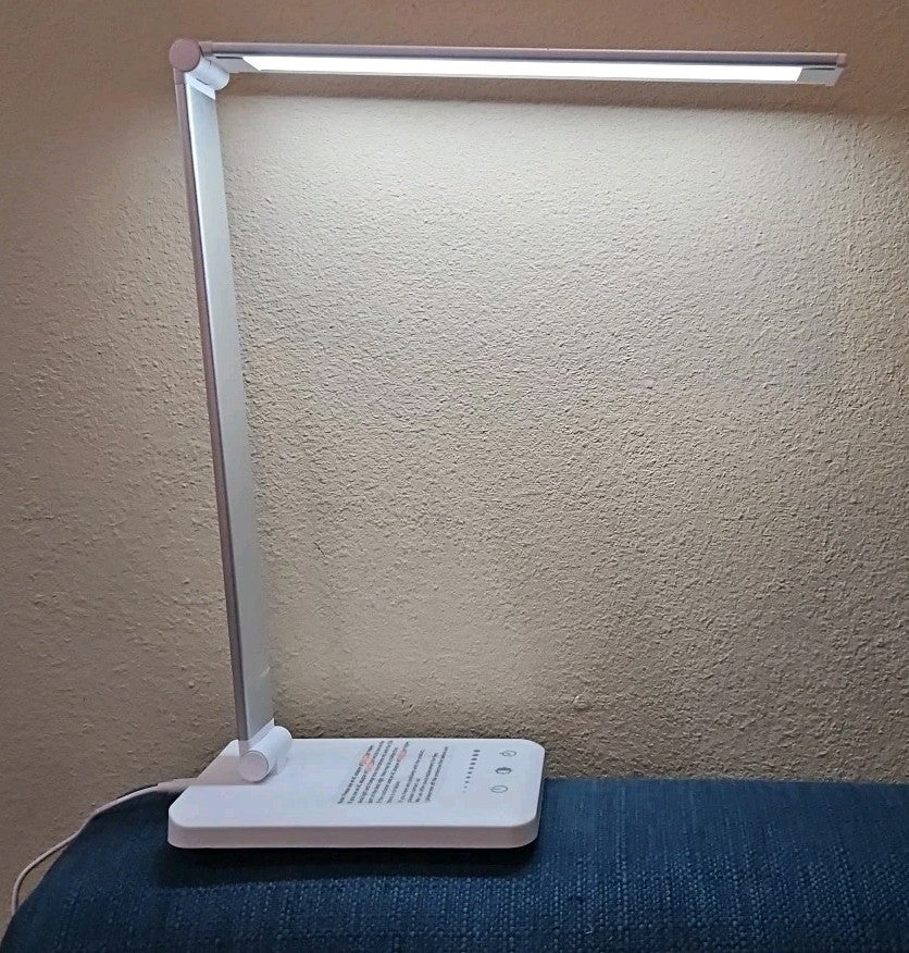 12" Stand + 12" LED Adjustable Lamp  USB-C Charger / USB Charging Dimable