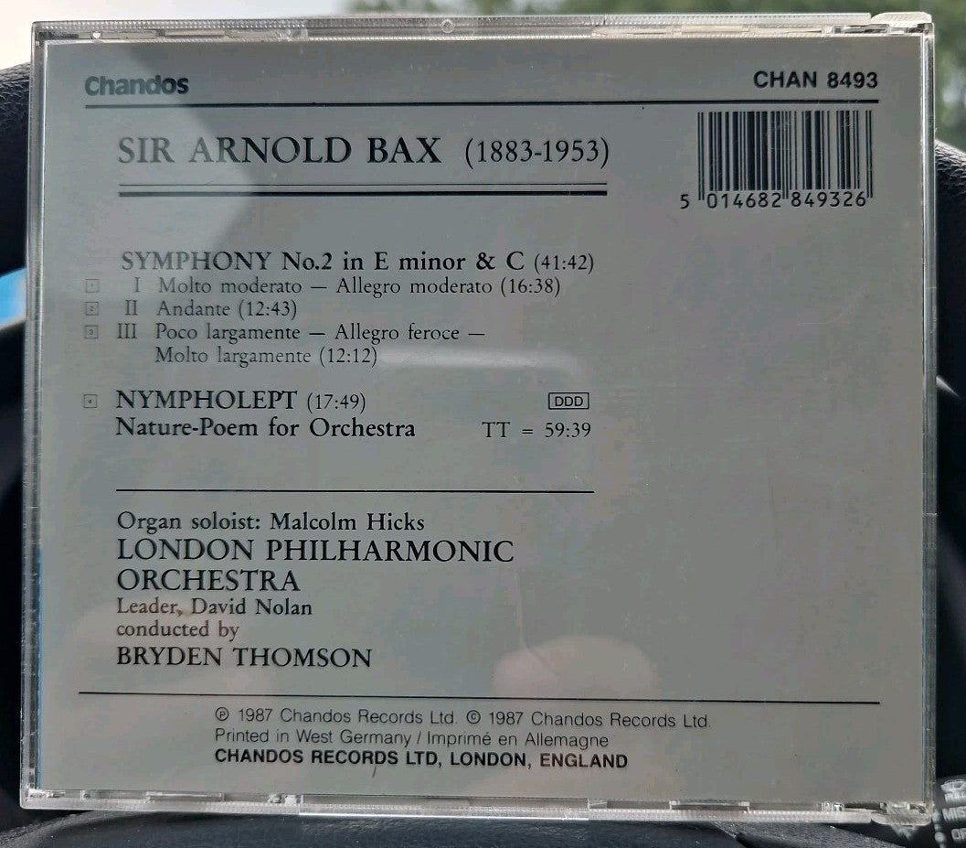 Bax - SYMPHONY NO.2 & Nympholept -  CD 2ZVG The Cheap Fast Free Post