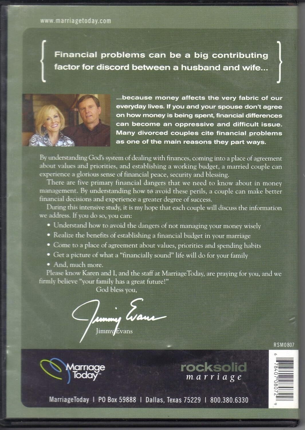 RockSolid Marriage: The Secrets Of Successful Money Management Jimmy Evans Audio