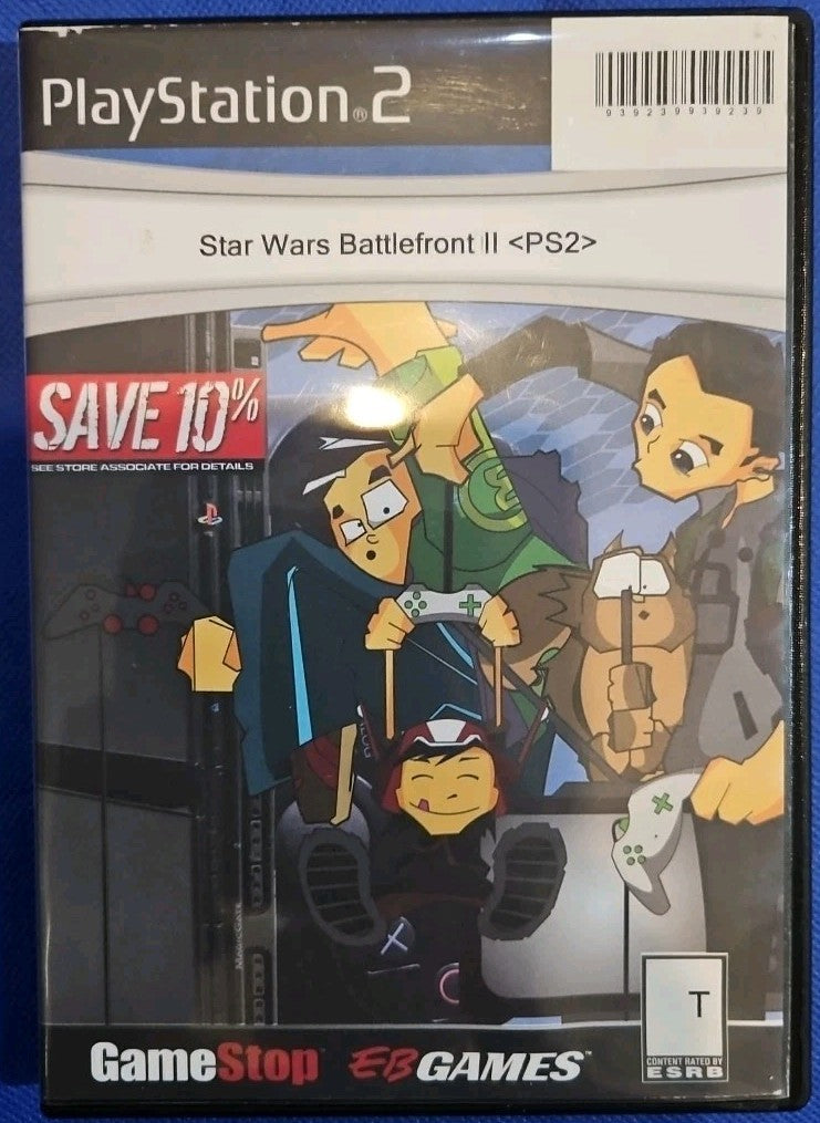 Star Wars: Battlefront II (PS2) Gamestop Cover. Mint. Tested.