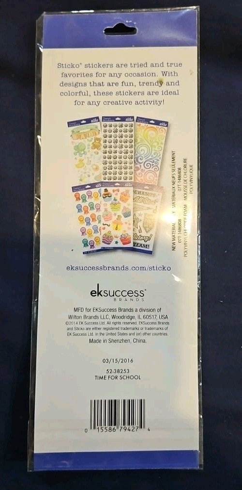 Sticko Themed Stickers-Time For School