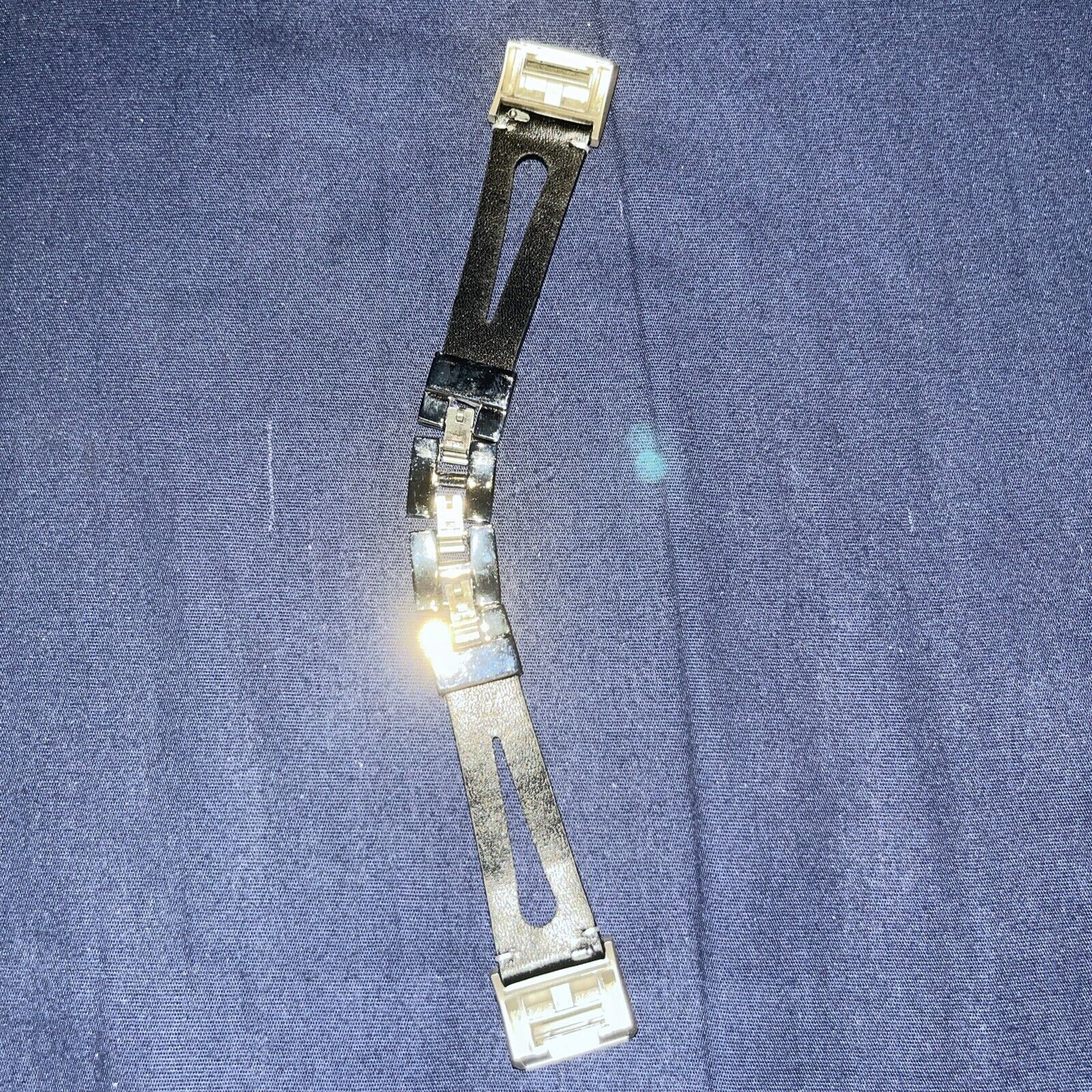 Bayite Fitbit Alta Black Leather w/Chrome Link & Brushed Stainless Band