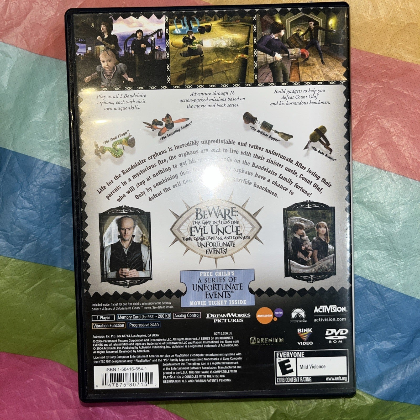 Lemony Snicket's A Series of Unfortunate Events (PS2) Tested. Manual + Promo.