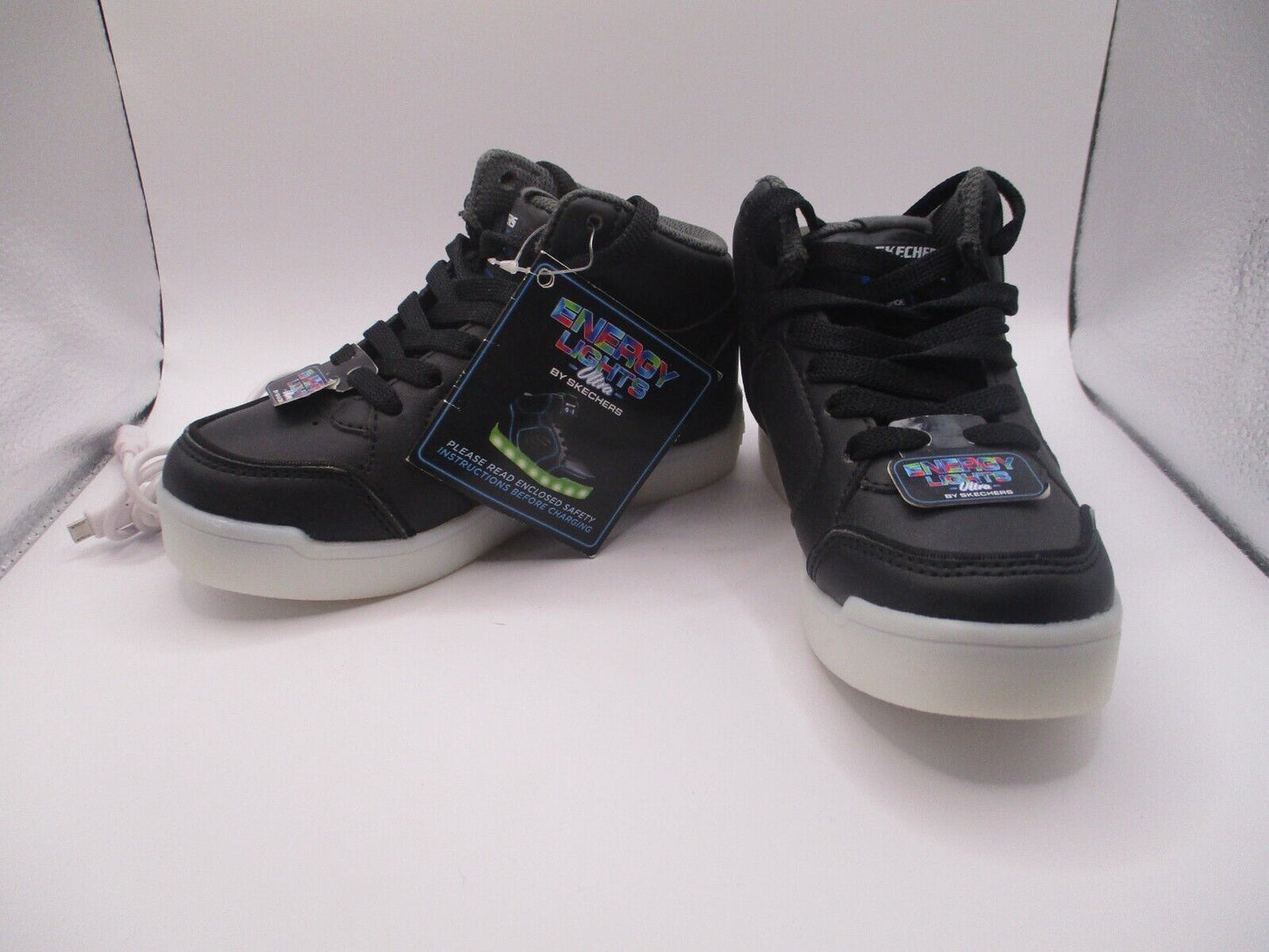 BRAND NEW Kids Skechers Energy Light Ultra Size 11 High Tops Sneakers Shoes