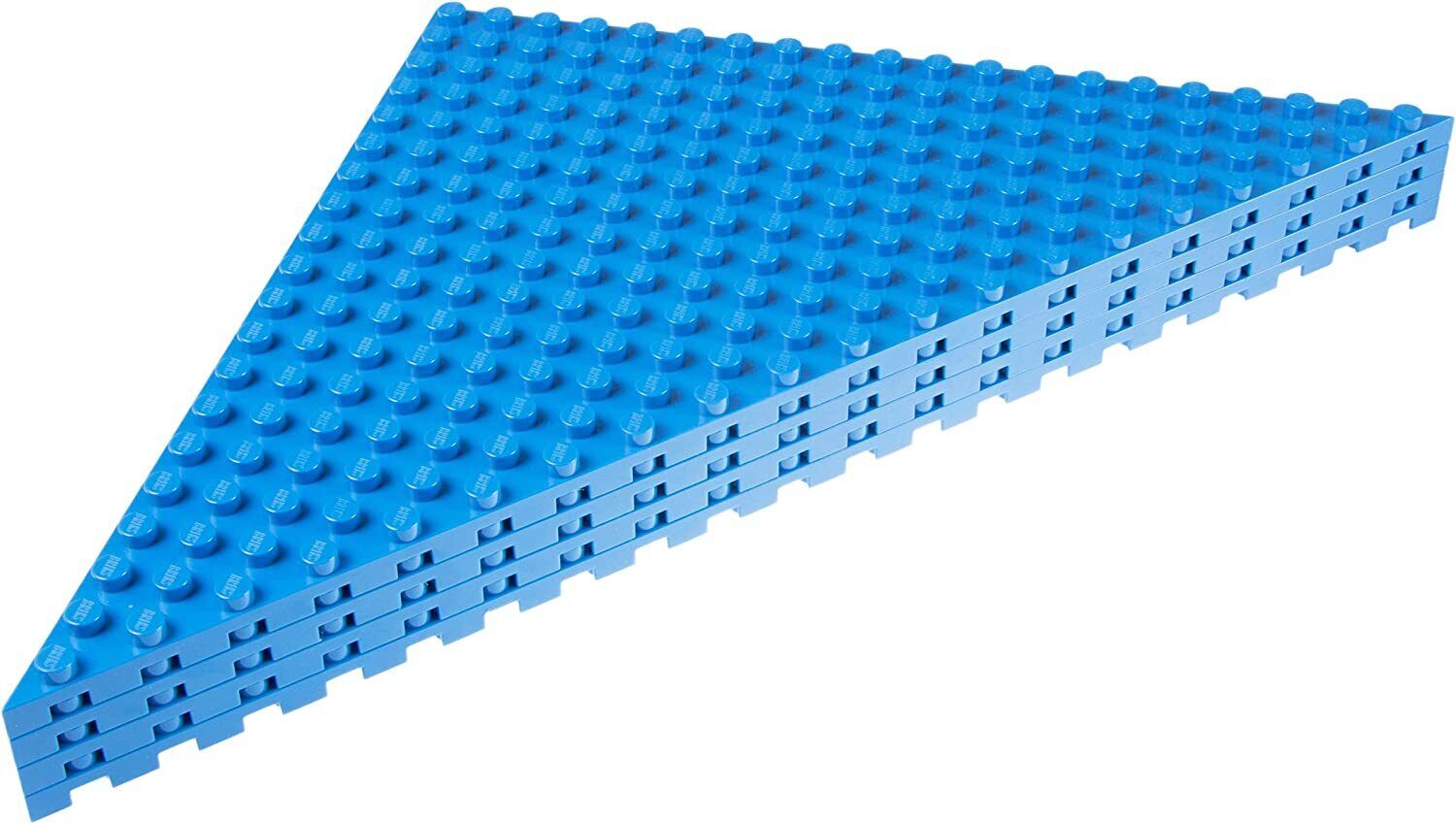 Big Briks 12.5" x 12.5" Stackable Triangle Bases 4 Pack Blue