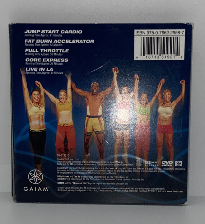 BILLY BLANKS TAEBO AMPED 5 Workouts 4 DVD Set