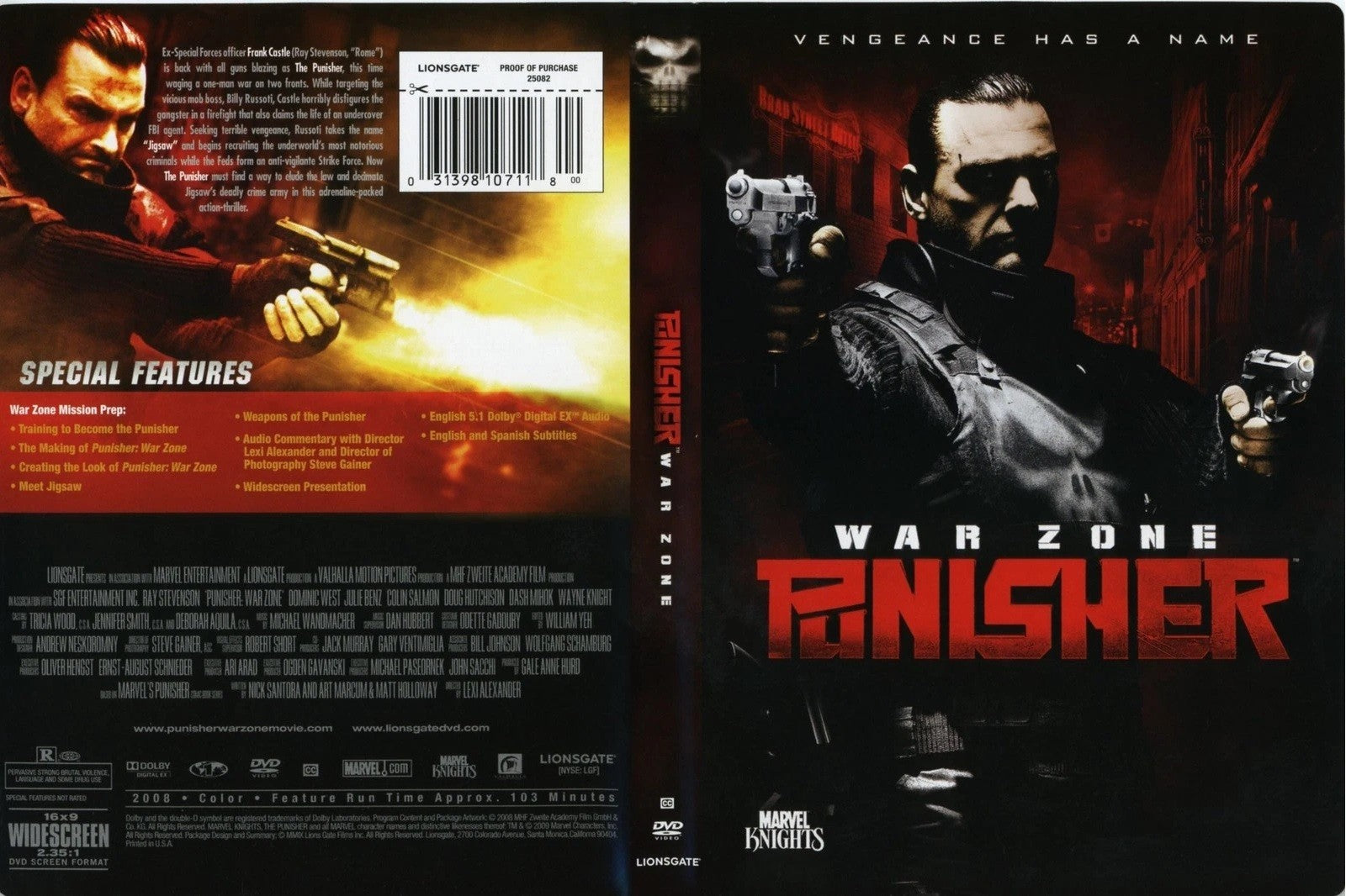 Punisher: War Zone (DVD, 2008)