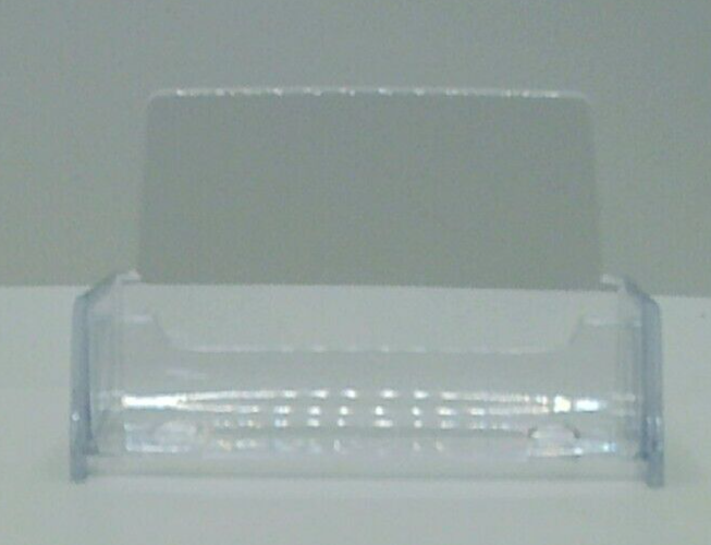 4" Clear Plastic Business Card Holder