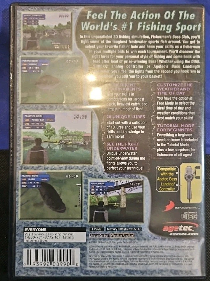 Fisherman's Bass Club - Sony PlayStation 2. Tested. Original Case. CIB