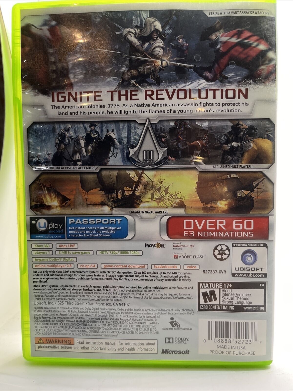 Assassin's Creed III (Microsoft Xbox 360, 2012)