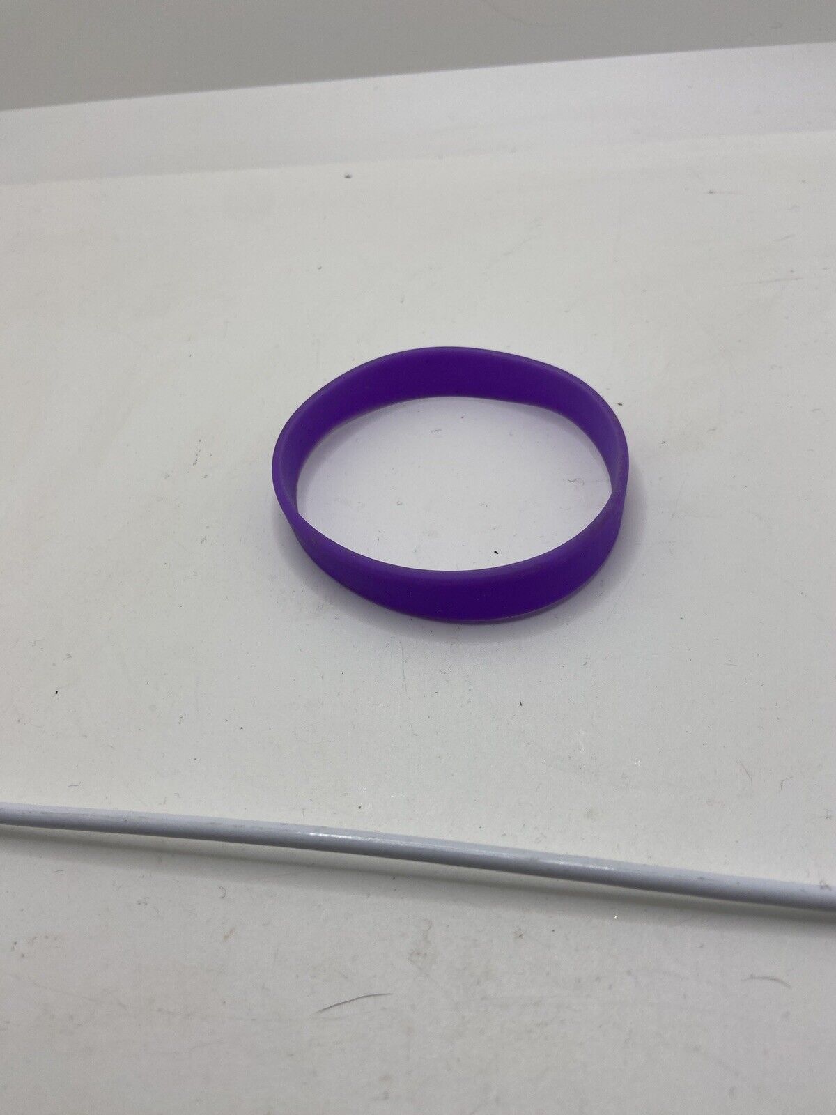 12 Pack Adult Silicone Purple  Rubber Bracelets Individually Packaged