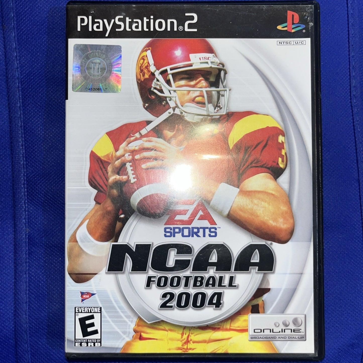 NCAA Football 2004 (PS2) Original Case + Manual w/Reg + Tested Disc