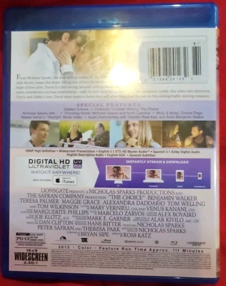 The Choice (Blu-ray + DVD) No Digital Download. New Sealed
