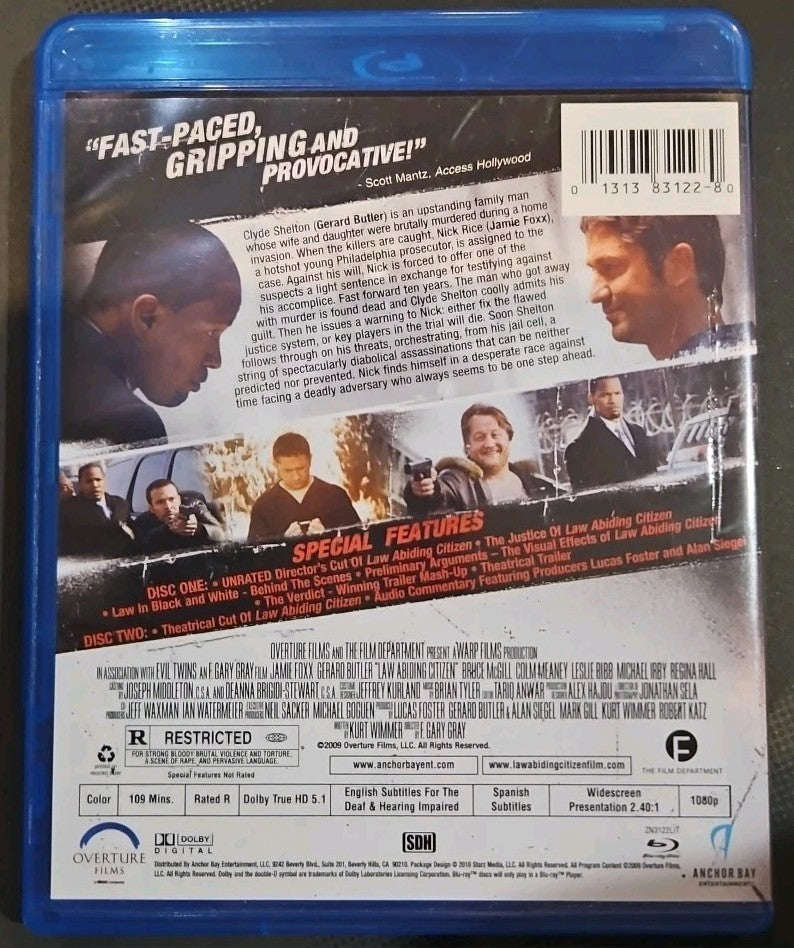 Law Abiding Citizen (Blu-ray, 2009) New. No Digital Download