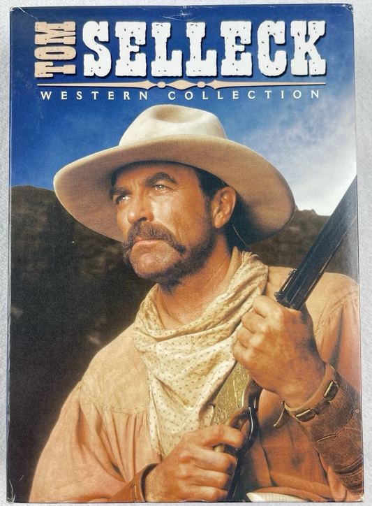 The Tom Selleck Western Collection (DVD, 2008, 3-Disc Set) Tested. New Case