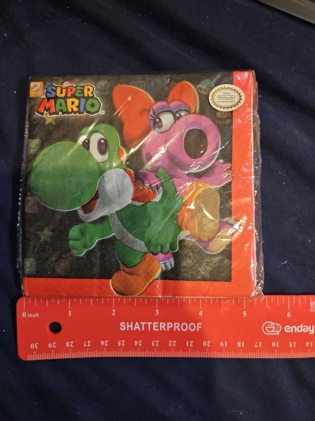 Super Mario 16 Count 2 Ply  Beverage Napkins New Sealed  6"