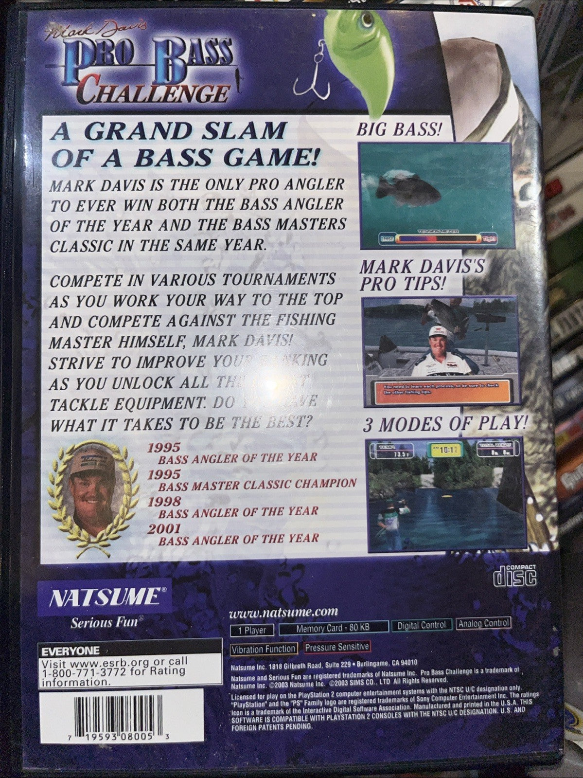 Mark Davis Pro Bass Challenge (Sony PlayStation 2, 2003) Tested. No Manual.