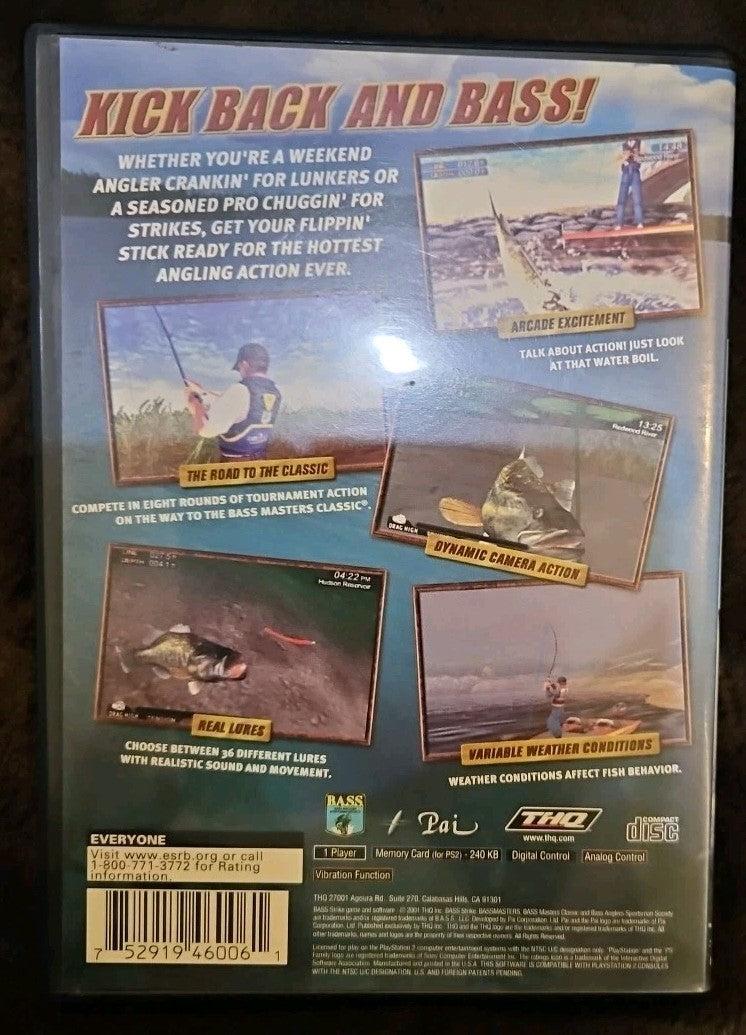 BASS Strike (Sony PlayStation 2, 2001) No Game. Case + Artwork + Mqnual ONLY