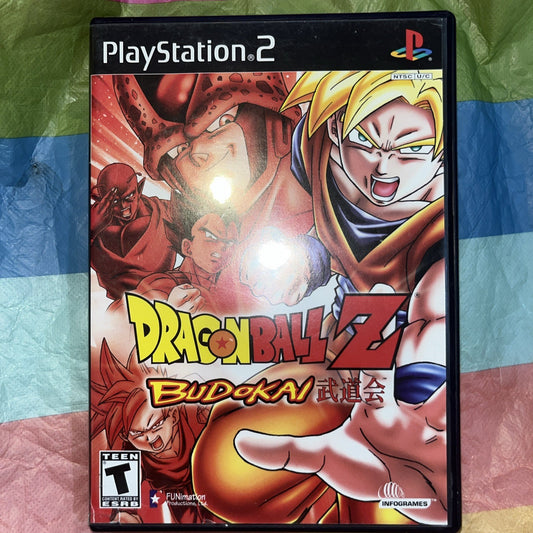 Dragon Ball Z: Budokai (PS2) Tested. Manual + Poster. Original Case