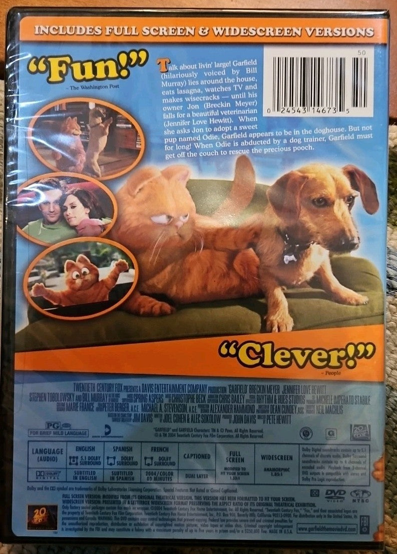 Garfield: the Movie (DVD, 2004) New Sealed