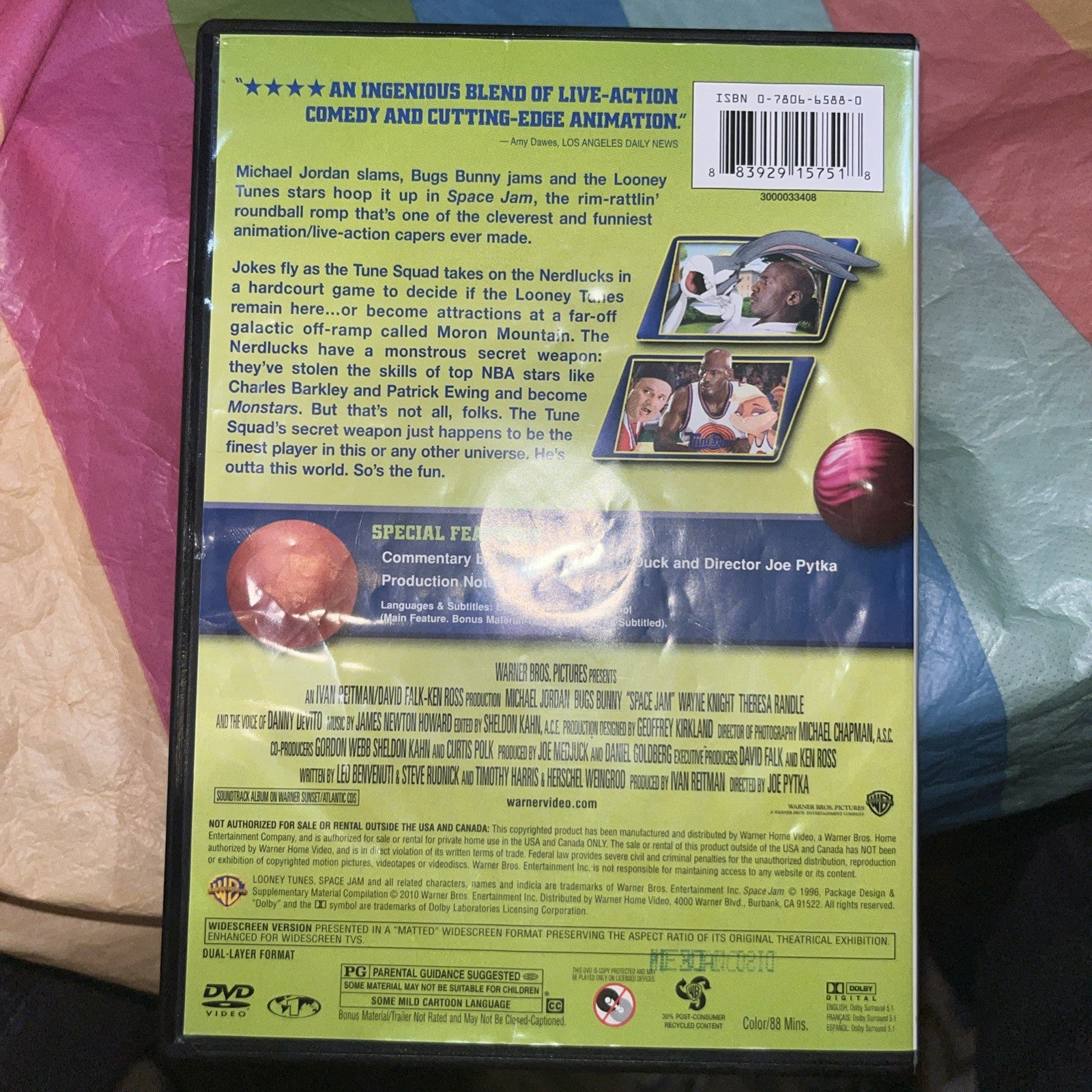 Space Jam (Director's Cut) (DVD, 1996) Sealed