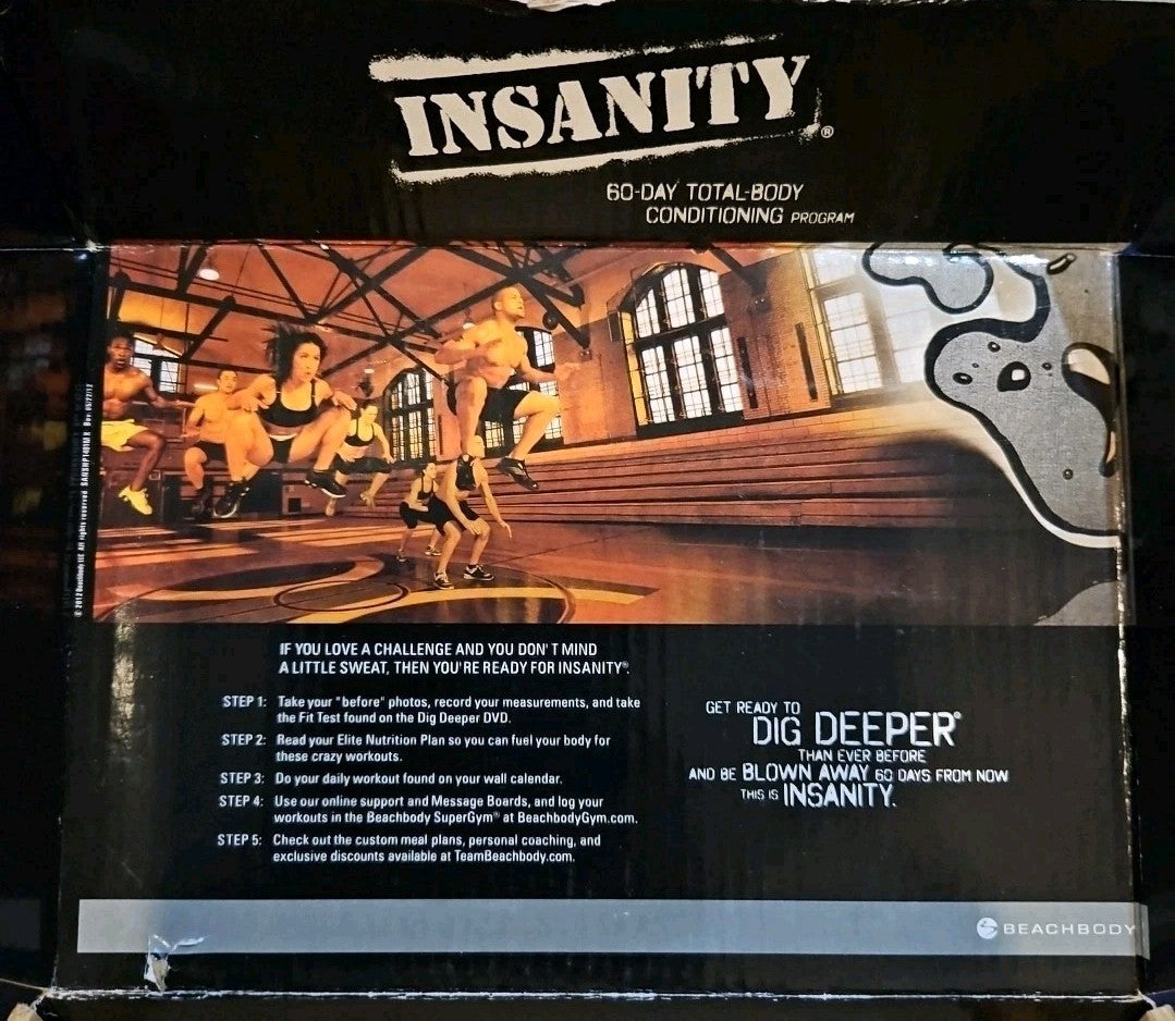 BeachBody: Insanity (DVD, 16 Disc Set) Tested. No Scratches. Original Box