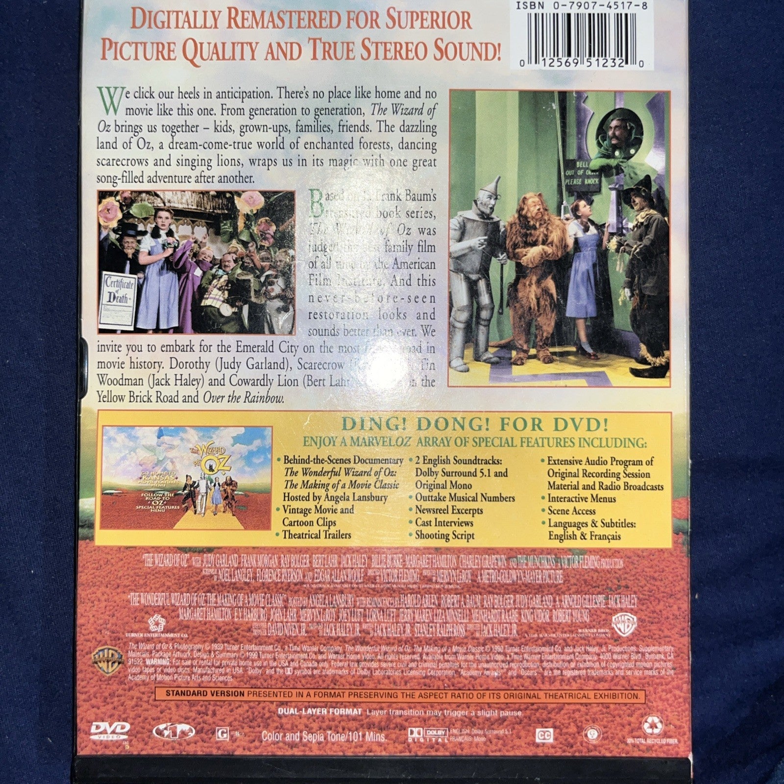 The Wizard of Oz (DVD, 1939)
