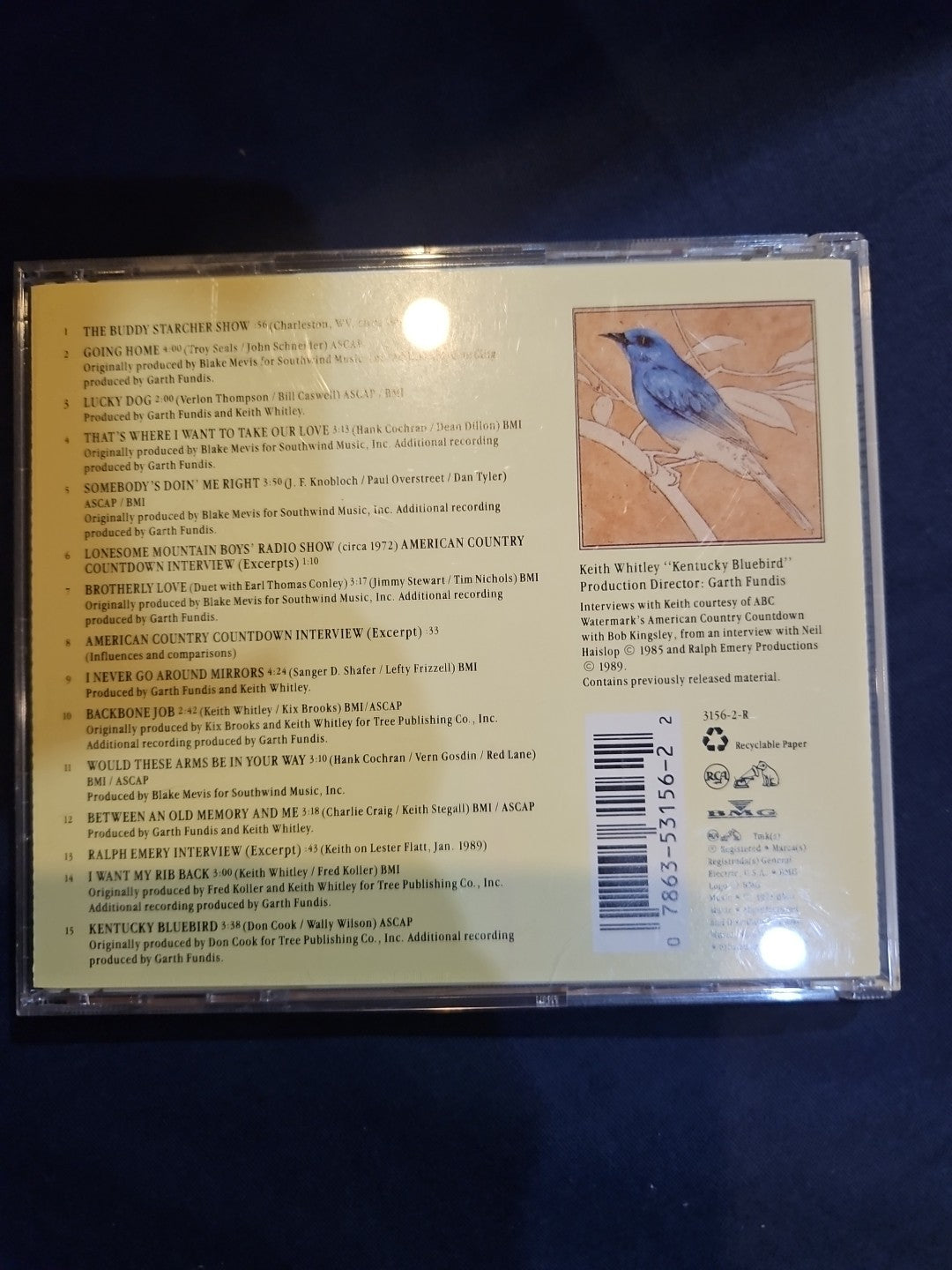 Kentucky Bluebird by Keith Whitley (CD, Sep-1991, RCA) New Sealed