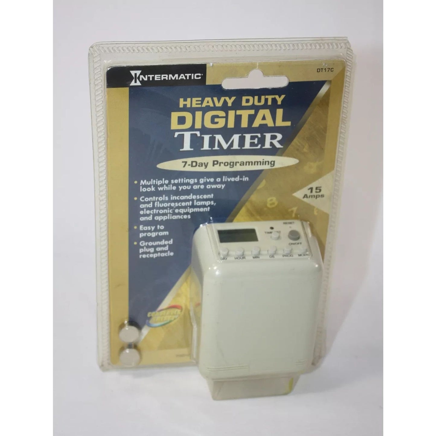 Intermatic DTI7C Heavy Duty Indoor Digital Timer 7-Day Program 15 Amps 