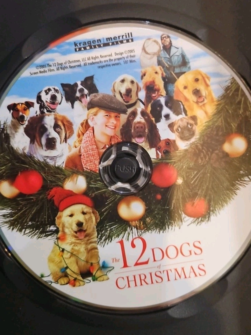 12 Dogs of Christmas (DVD, 2005) Tested slim case cropped artwork.