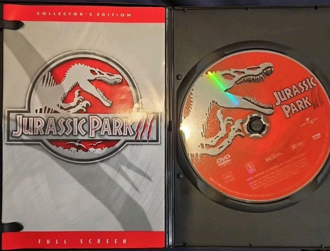 Jurassic Park 3 (DVD, 2001) Slim Case. Cropped Artwork. Testex