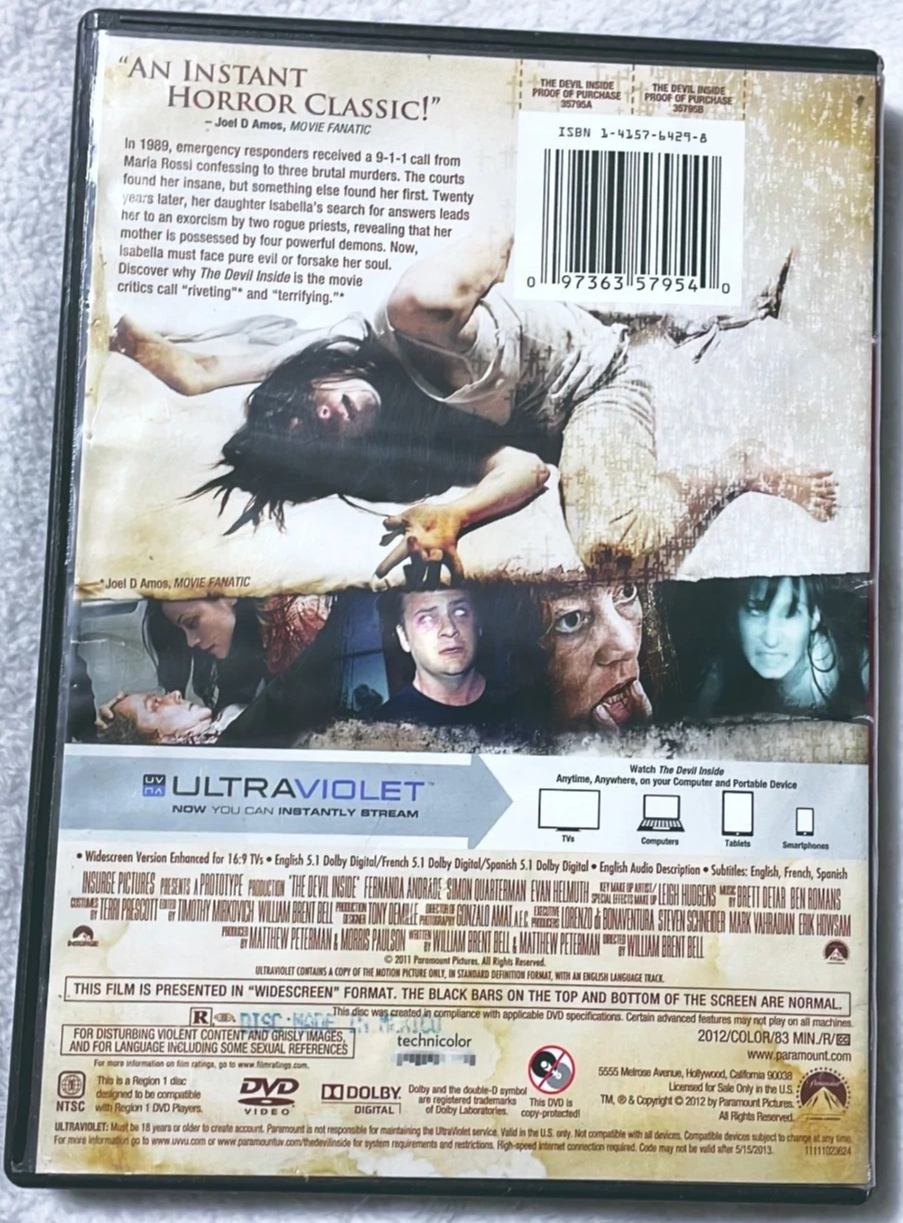 The Devil inside (DVD, 2012) tested