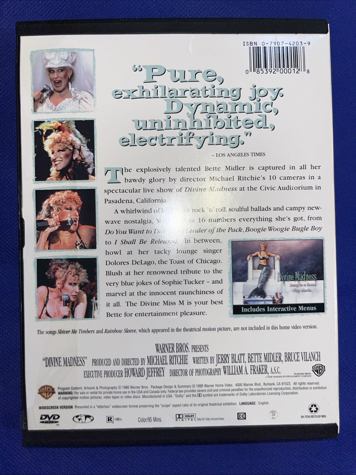 Divine Madness (DVD, 1980)