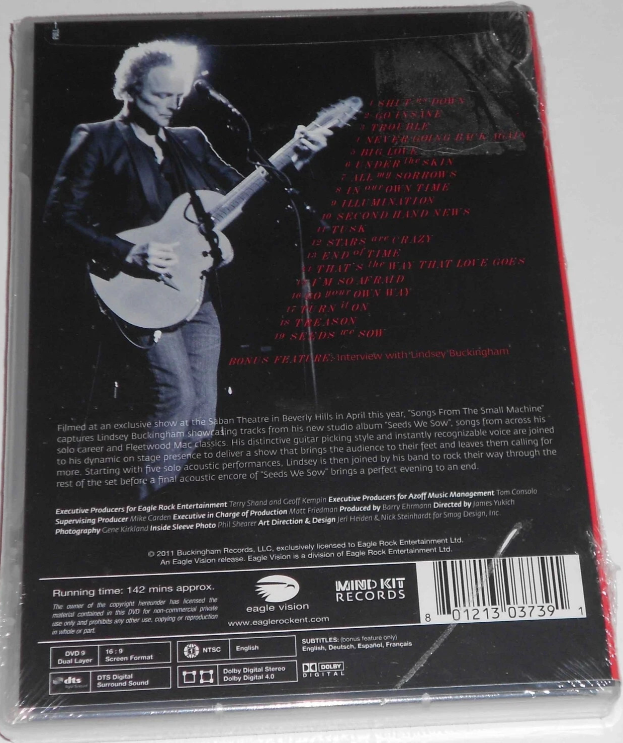 Lindsey Buckingham (DVD) Songs From The Smart Machine SEALED NEW