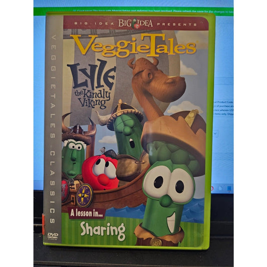 VeggieTales: Lyle the Kindly Viking (DVD) Tested. New Case. No Scratches.