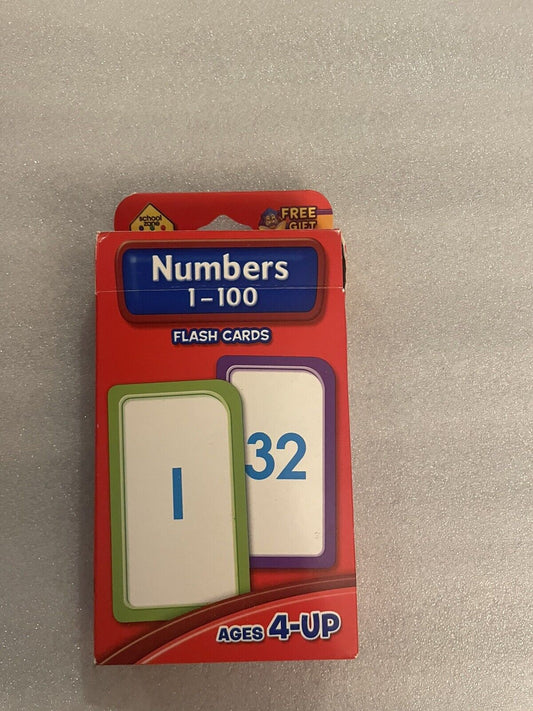 School Zone Numbers 1-100 Flash Cards