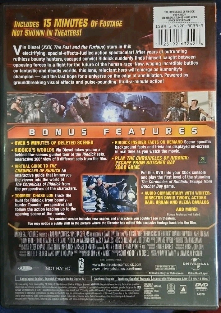 The Chronicles of Riddick (DVD, 2004)