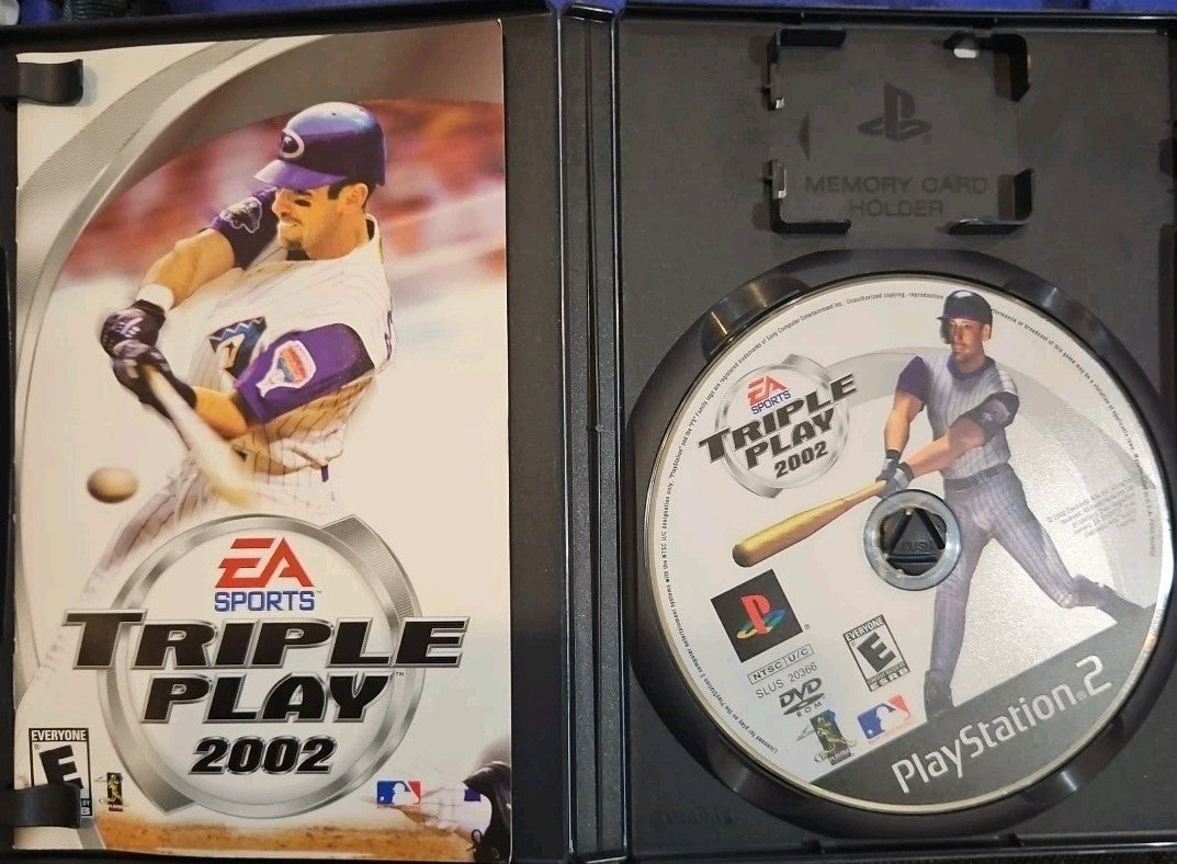 Triple Play 2002 (Sony PlayStation 2, 2002) Tested. Original Case. CIB
