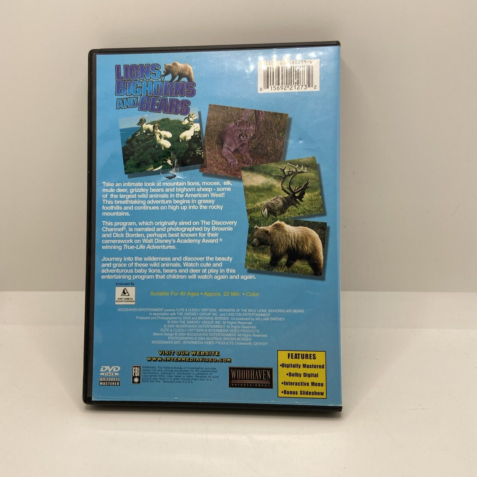 Cute  Cuddly Critters: Lions, Bighorns, and Bears (DVD, 2001)